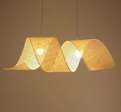 Rattan Hanging lamp for Living Room | Cane Pendant light | Wicker ceiling light - Sujal
