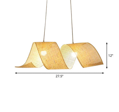 Rattan Hanging lamp for Living Room | Cane Pendant light | Wicker ceiling light - Sujal