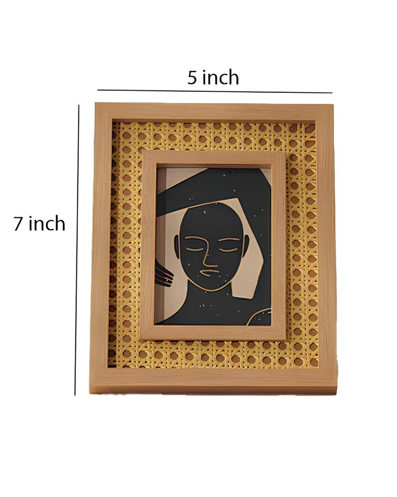 Rattan Photo Frame | Cane Photo Frame | Bamboo Photo Frame - Mirai - Akway Uncategorized (Image 4)
