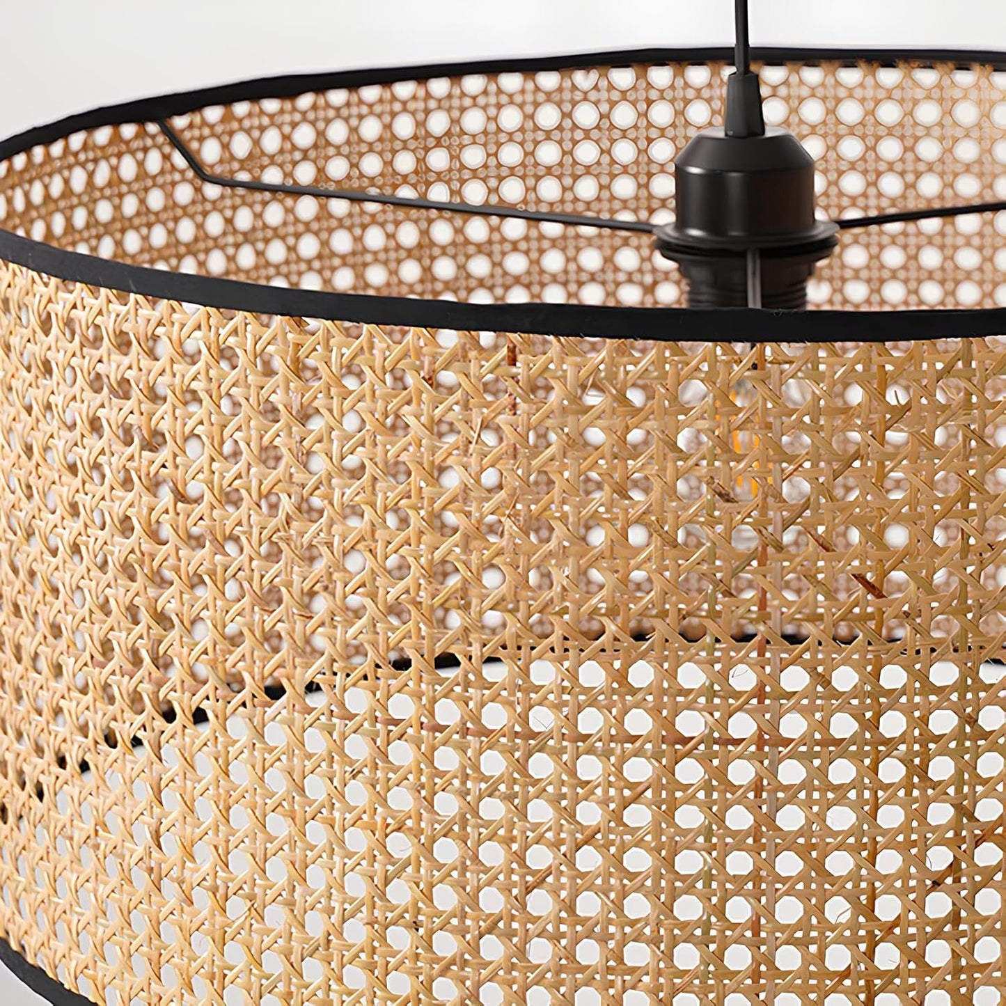 Rattan Hanging lamp for Living Room | Rattan Webbing Pendant light - Kritika