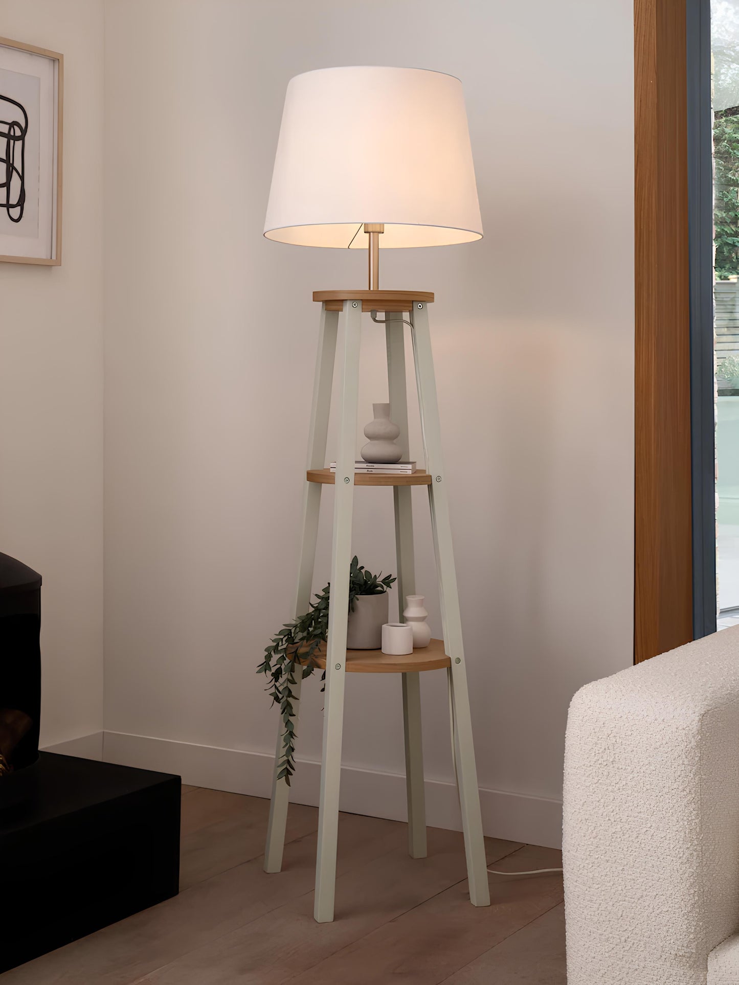 Rattan Floor Lamp | Bamboo Floor Lamp | Cane Floor Lamp - Hayat