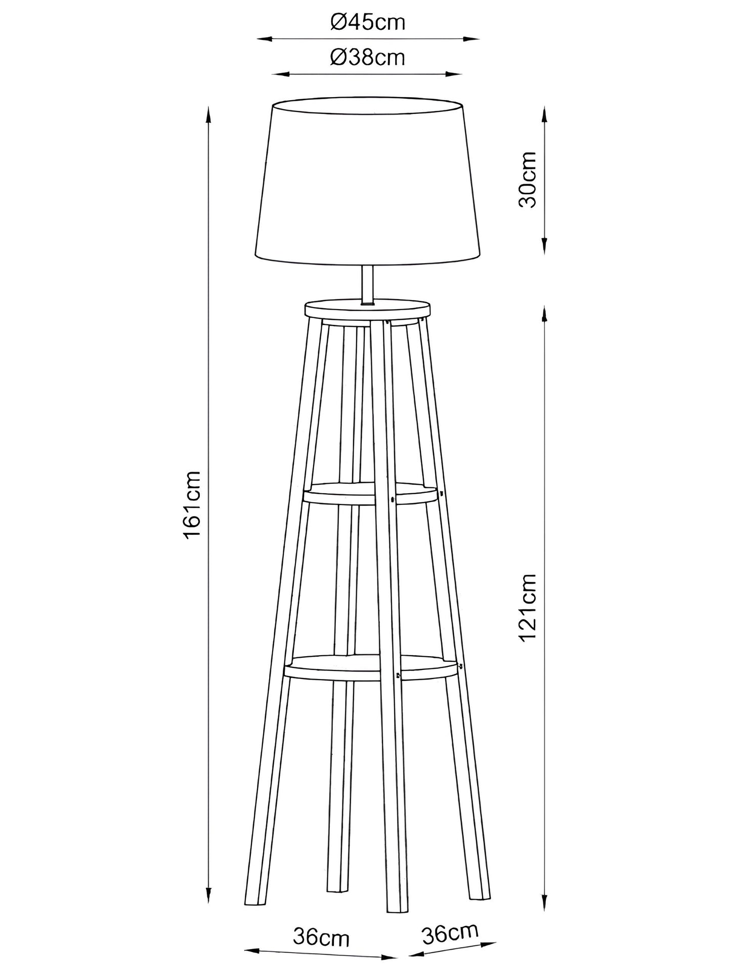 Rattan Floor Lamp | Bamboo Floor Lamp | Cane Floor Lamp - Hayat
