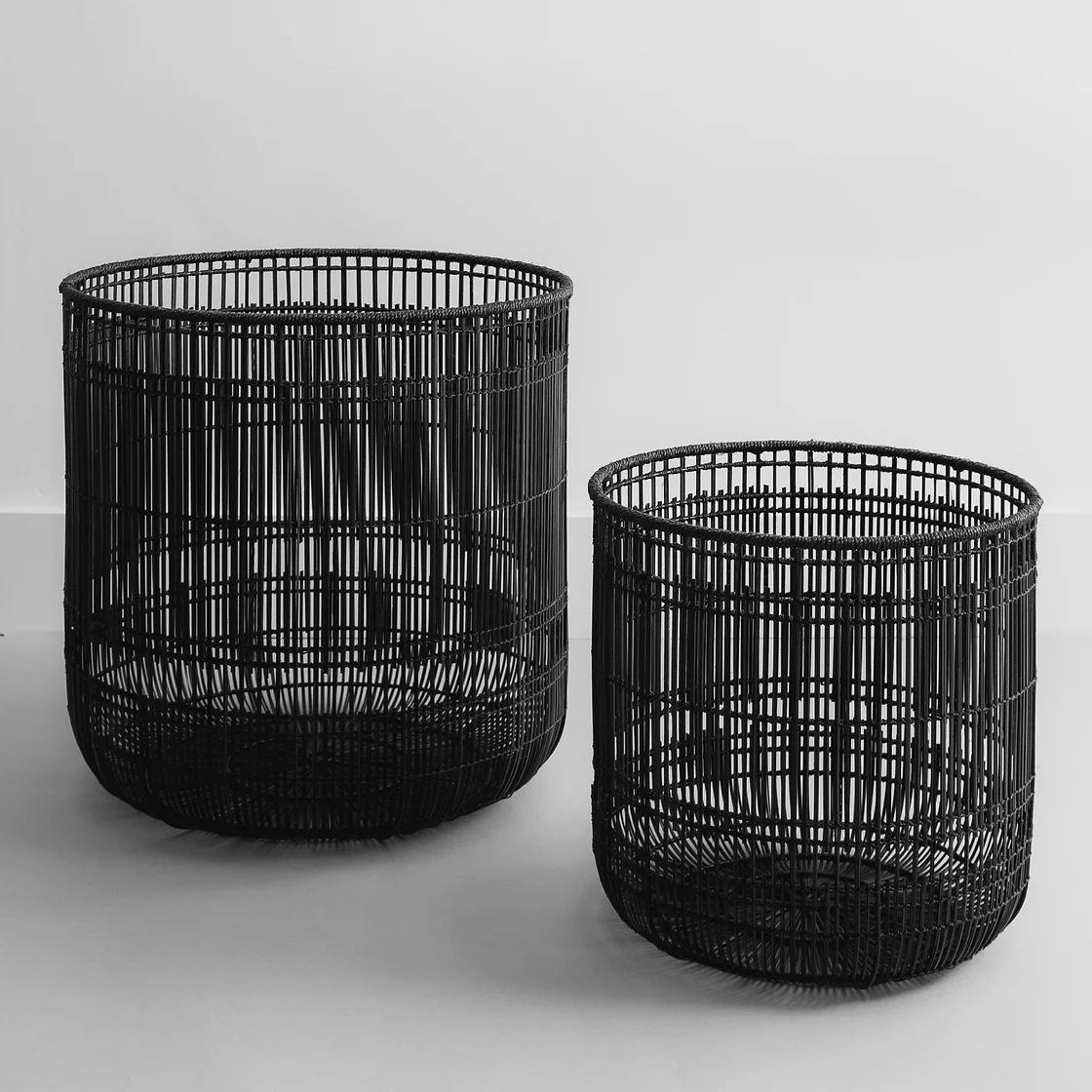 Rattan Laundry Basket | wicker basket with lid | Bamboo toy Storage basket - Hem - Akway
