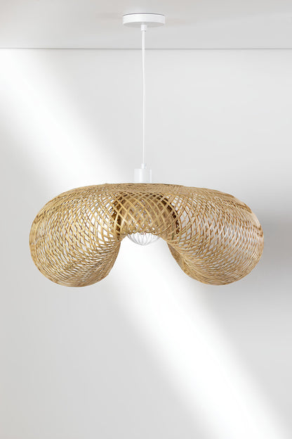 Bamboo Hanging lamp for Living Room | Rattan Pendant light | Cane ceiling light - Krisha - Akway