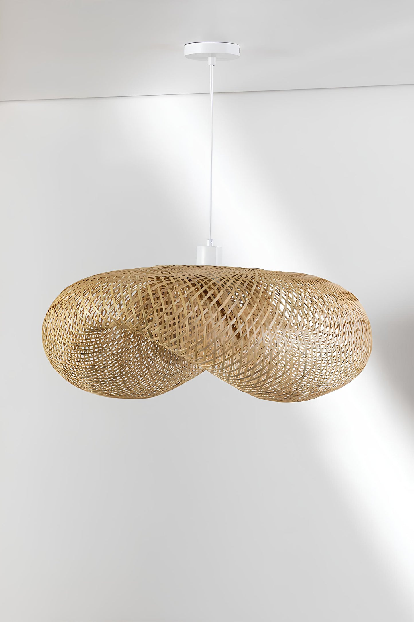 Bamboo Hanging lamp for Living Room | Rattan Pendant light | Cane ceiling light - Krisha - Akway