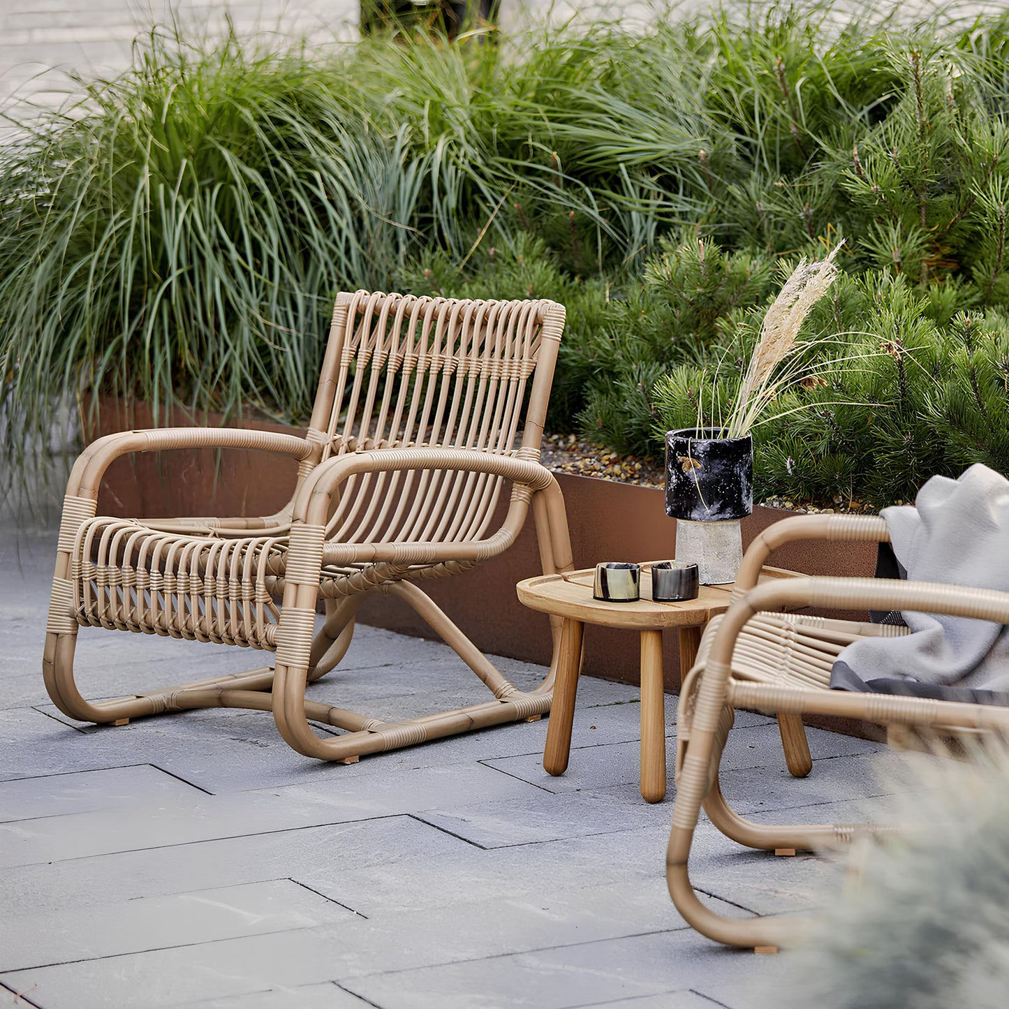 Cane chairs for Lounge | Bamboo Chairs for Living rooms- Kaia - Akway