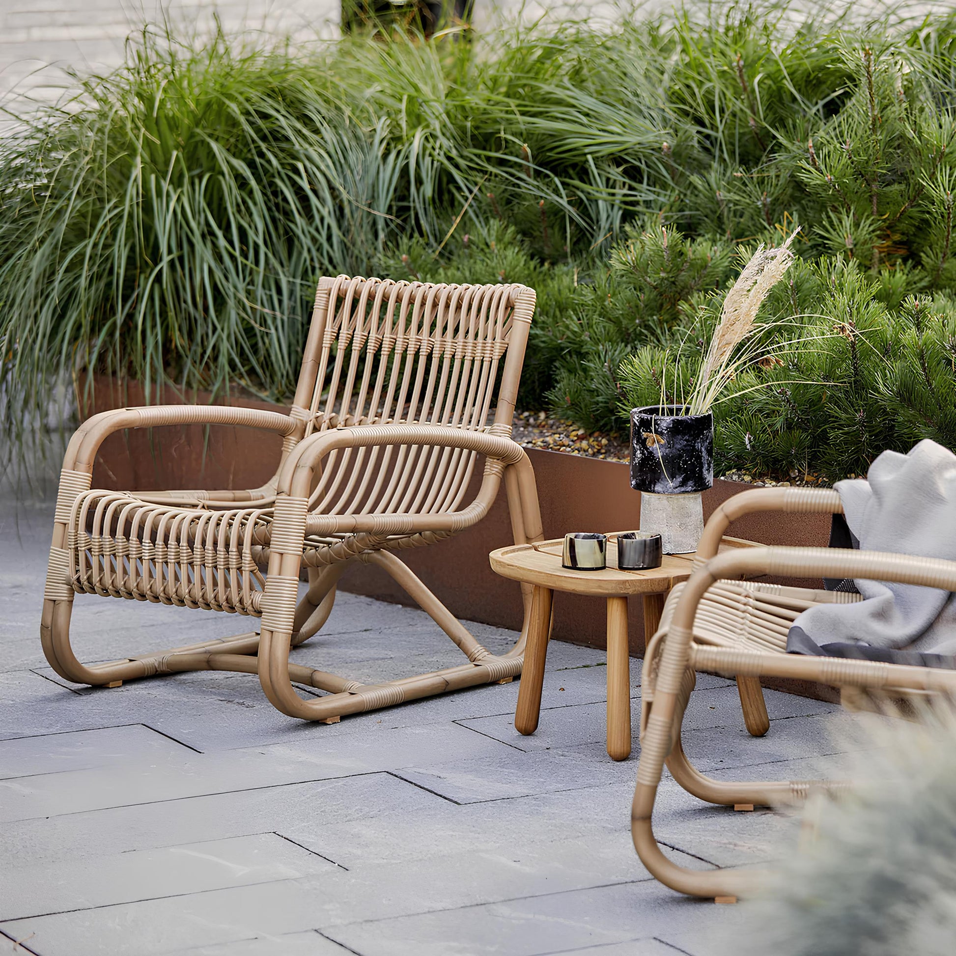 Cane chairs for Lounge | Bamboo Chairs for Living rooms- Kaia - Akway