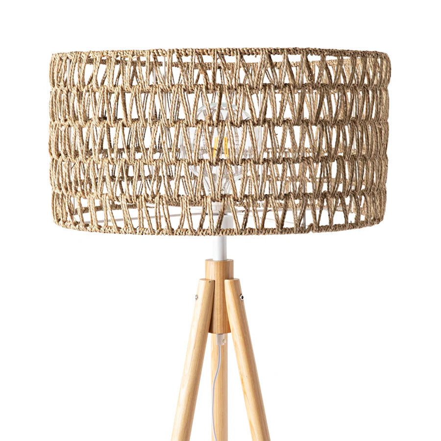Rattan Floor Lamp | Bamboo Floor Lamp | Cane Floor Lamp - Lavya