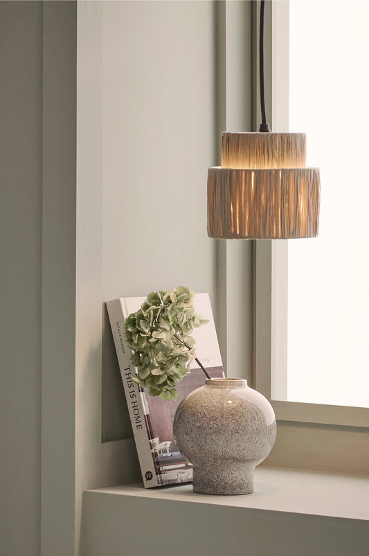 Bamboo Hanging lamp for Living Room | Rattan Pendant light | Cane ceiling light - Anaisha - Akway