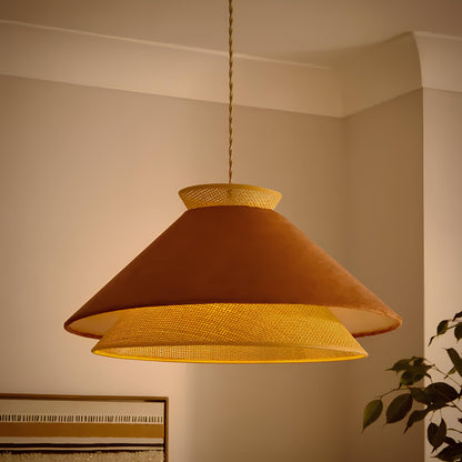 Rattan Hanging lamp for Living Room | Cane Pendant light | Wicker ceiling light - Sipla