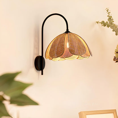Bamboo Wall lamps For Living Room | Rattan Wall scones | Wicker Wall Lamps | Cane Wall Scones - Kimaya - Akway