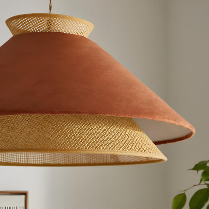 Rattan Hanging lamp for Living Room | Cane Pendant light | Wicker ceiling light - Sipla