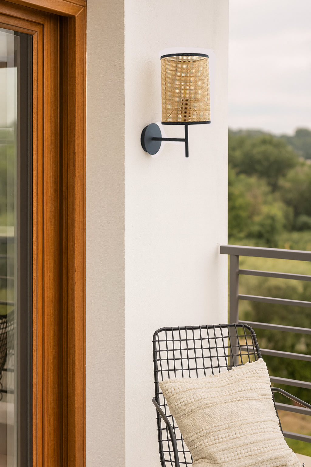 Bamboo Wall lamp for Living Room Rattan Pendant light |Cane Webbing Wall  Lamps- Adryan