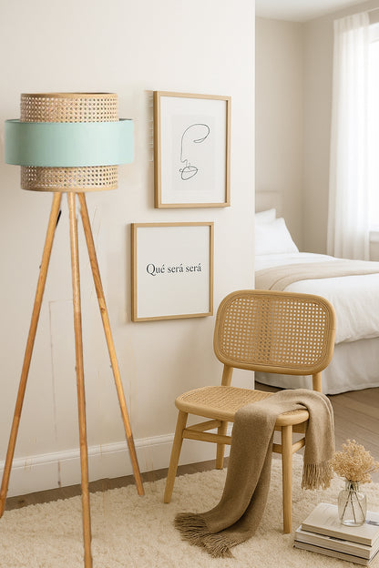 Rattan Cane Webbing Floor Lamp Bamboo Floor Lamp Cane Floor Lamp -Aidana by Akway - Image 7