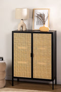 Rattan & Wooden 2 Door Sideboard - Aditi