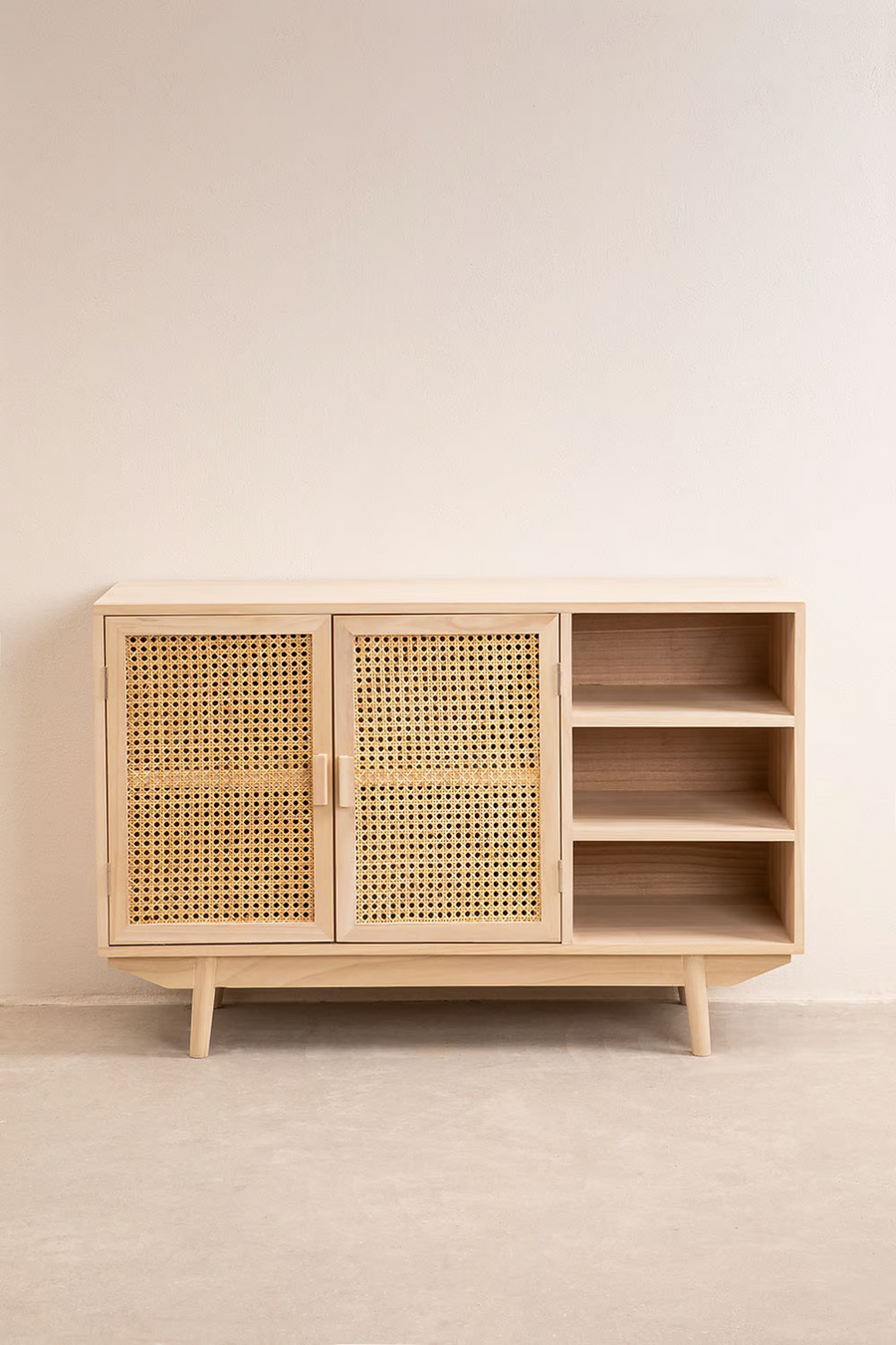 Wooden Sideboard with 2 Shelves | Wooden Cabinet - Adrika - Akway Furniture > Sideboards (Image 3)