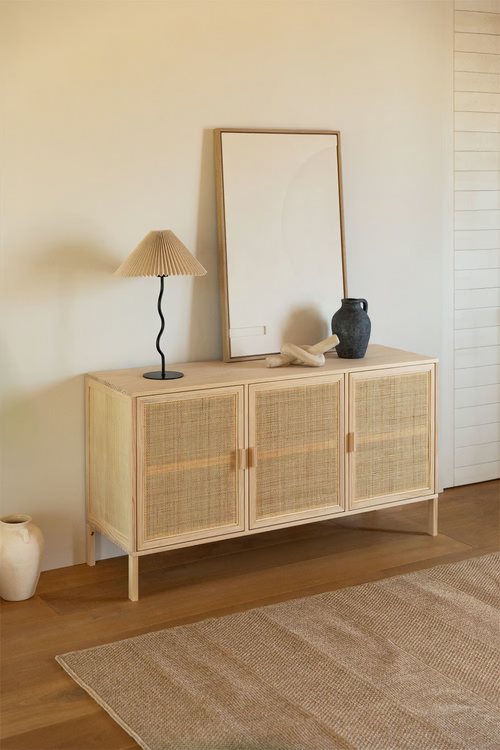 Rattan & Wood Sideboard  | Wooden Cabinet -Arjita