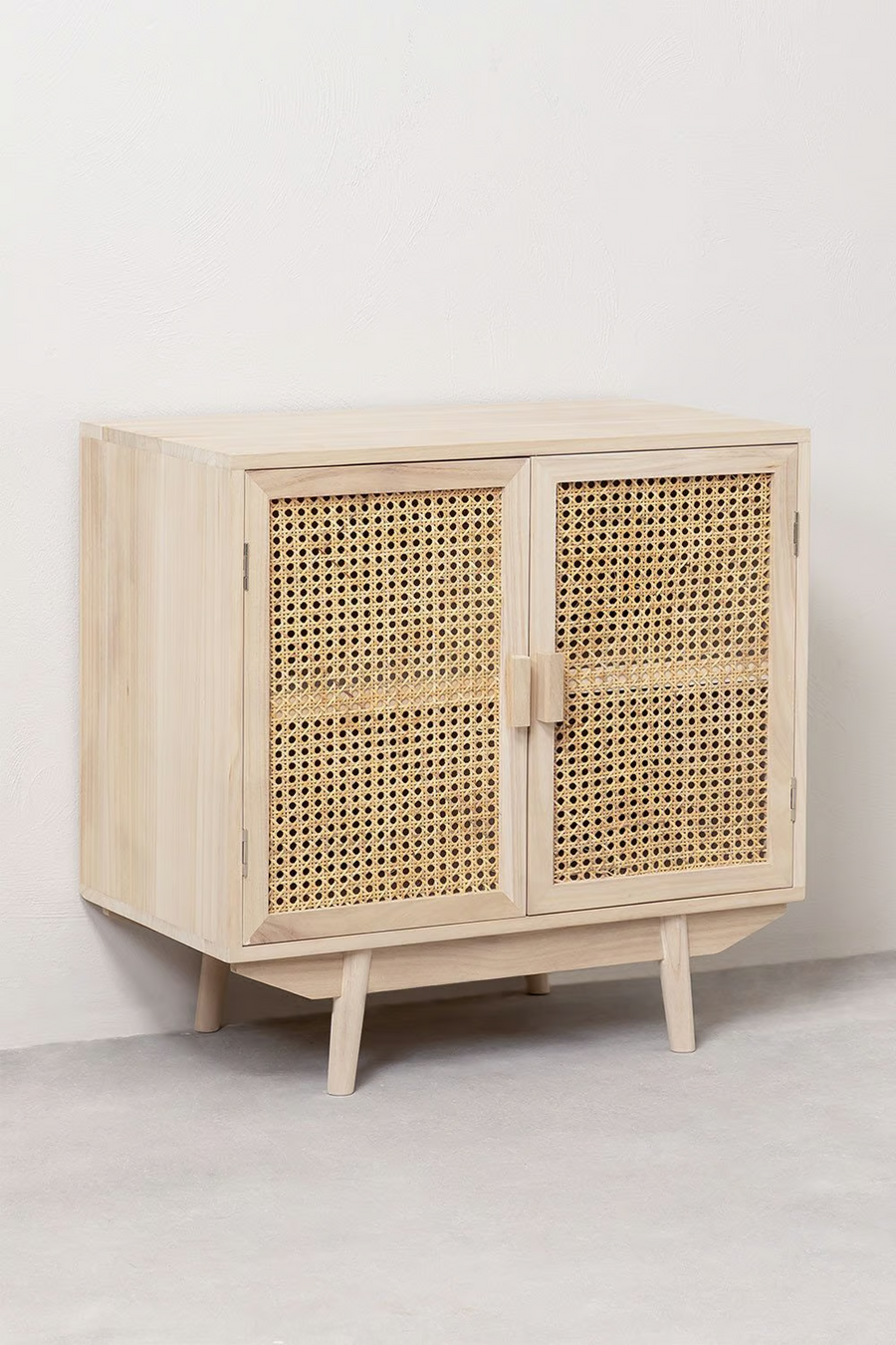 Rattan & Wooden Sideboard with Drawers | Wooden Cabinet -Aashita - Akway Furniture > Sideboards (Image 3)
