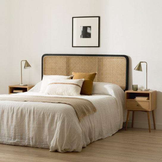 Rattan Headboard For Bed | Cane Headboard For Bed | Solid Wood Headboard - Myla - Image 2