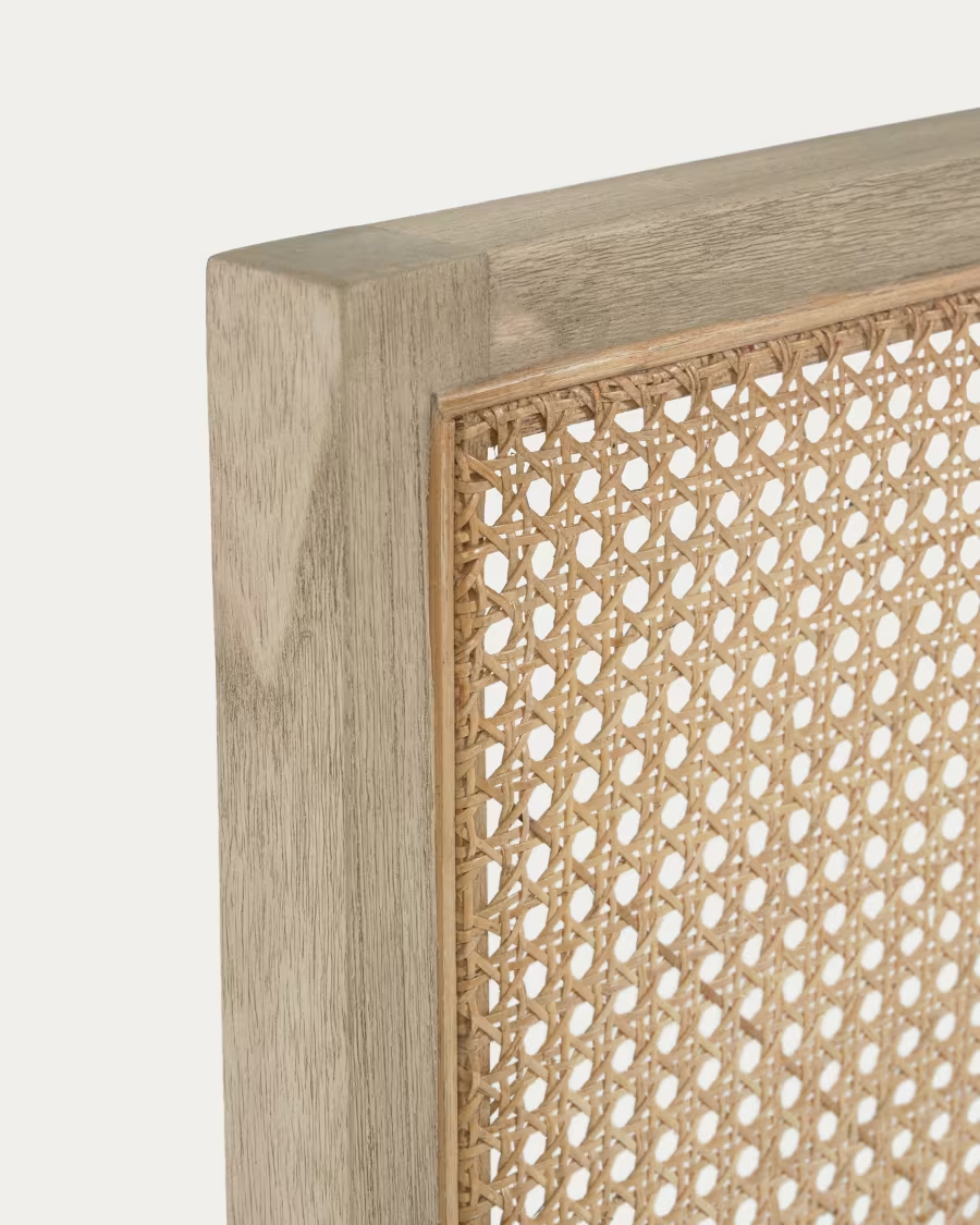Mango Wood Headboard | Rattan Headboard For Bed | Cane Headboard For Bed - Ruby - Image 3