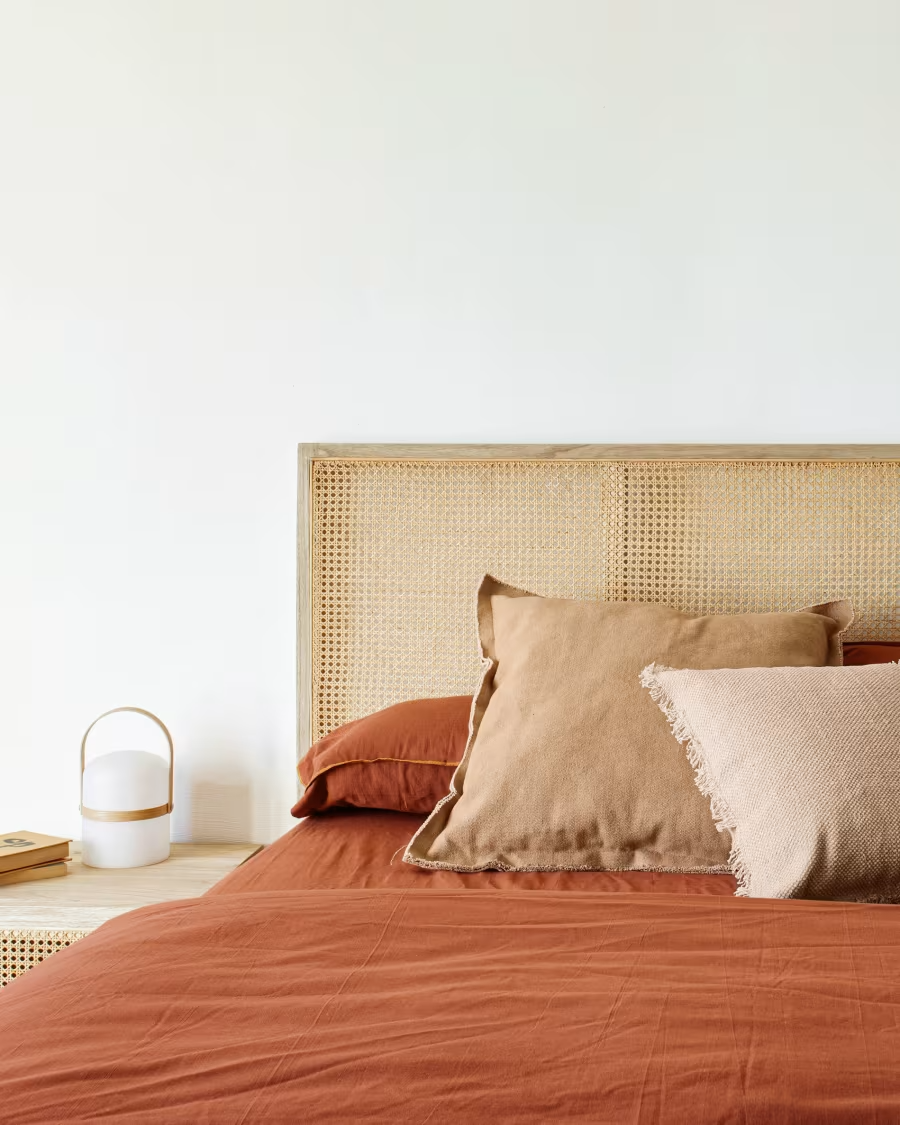 Mango Wood Headboard | Rattan Headboard For Bed | Cane Headboard For Bed - Ruby - Image 2