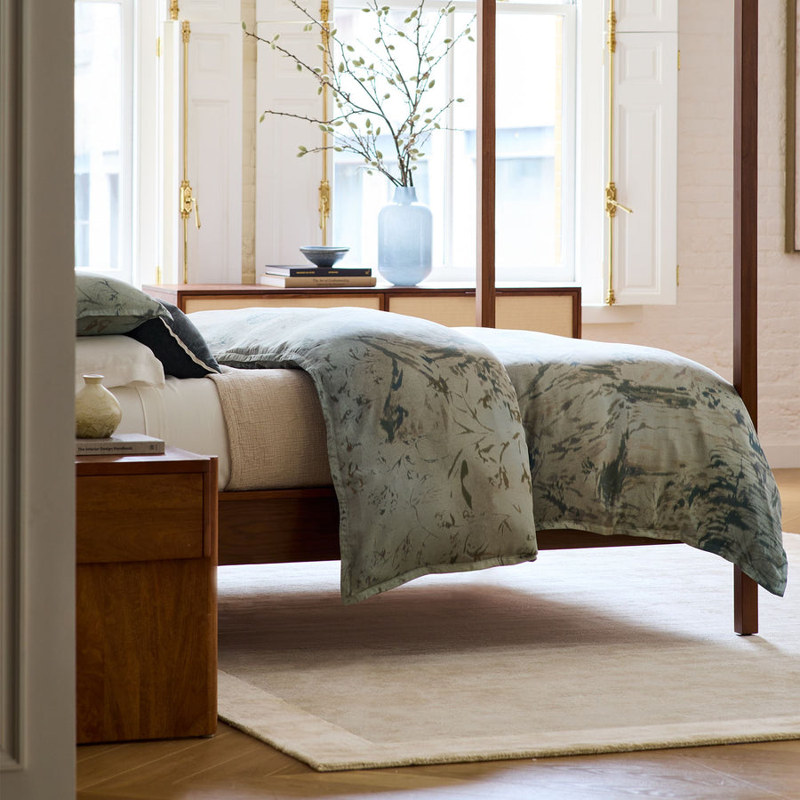 Solid Wood Rattan Bed For Bedroom | Cane Bed For Home -Kavya - Akway Bedroom > Beds & Bed Frames (Image 3)