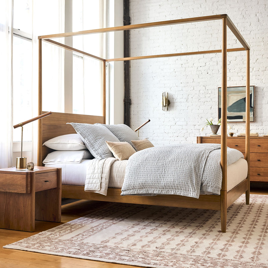 Solid Wood Rattan Bed For Bedroom | Cane Bed For Home -Aarvi - Akway Bedroom > Beds & Bed Frames (Image 3)