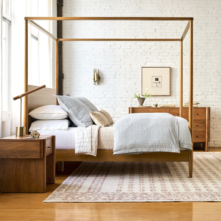 Solid Wood Rattan Bed For Bedroom | Cane Bed For Home -Aarvi - Akway Bedroom > Beds & Bed Frames (Image 4)