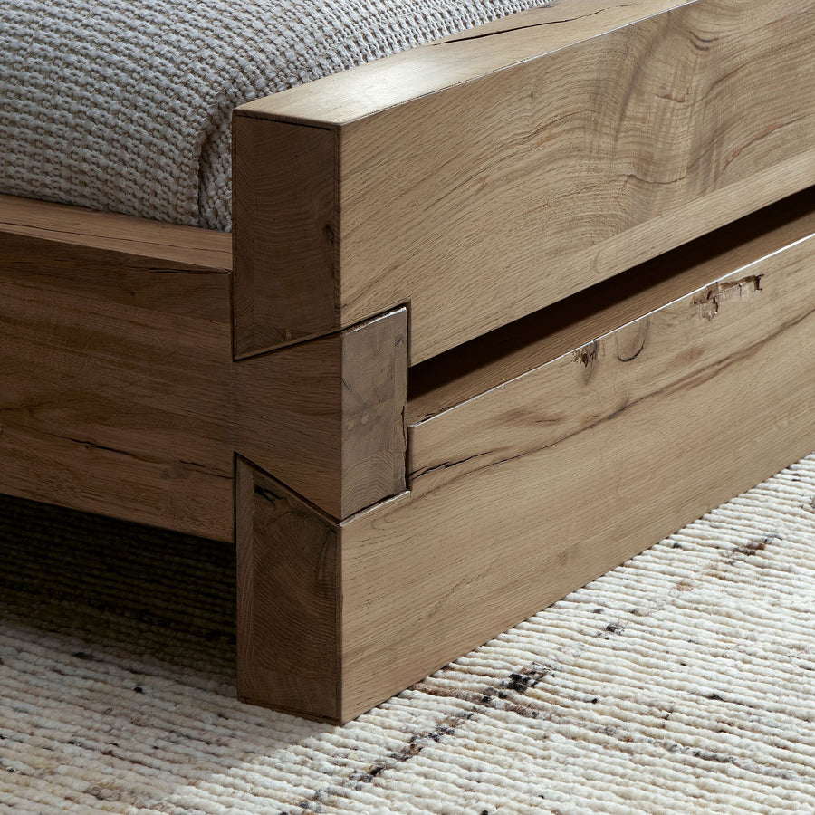 Solid Wood Rattan Bed For Bedroom | Cane Bed For Home -Prisha - Akway Bedroom > Beds & Bed Frames (Image 2)
