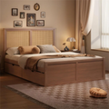 Handmade Rattan Cane Bed for Bedroom - Divya