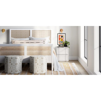 Solid Wood Rattan Bed For Bedroom | Cane Bed For Home -Alohi