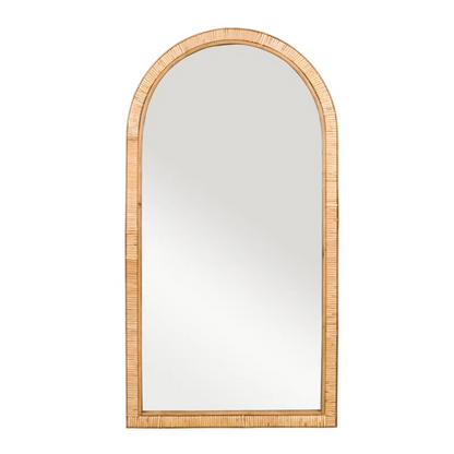 Bamboo Wall Mirror for living room | Cane Wall Mirror | Rattan Mirror -Sadika