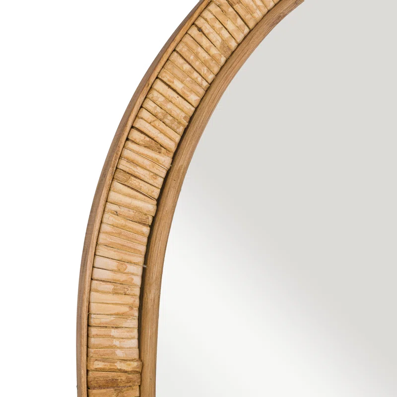 Bamboo Wall Mirror for living room | Cane Wall Mirror | Rattan Mirror -Sadika