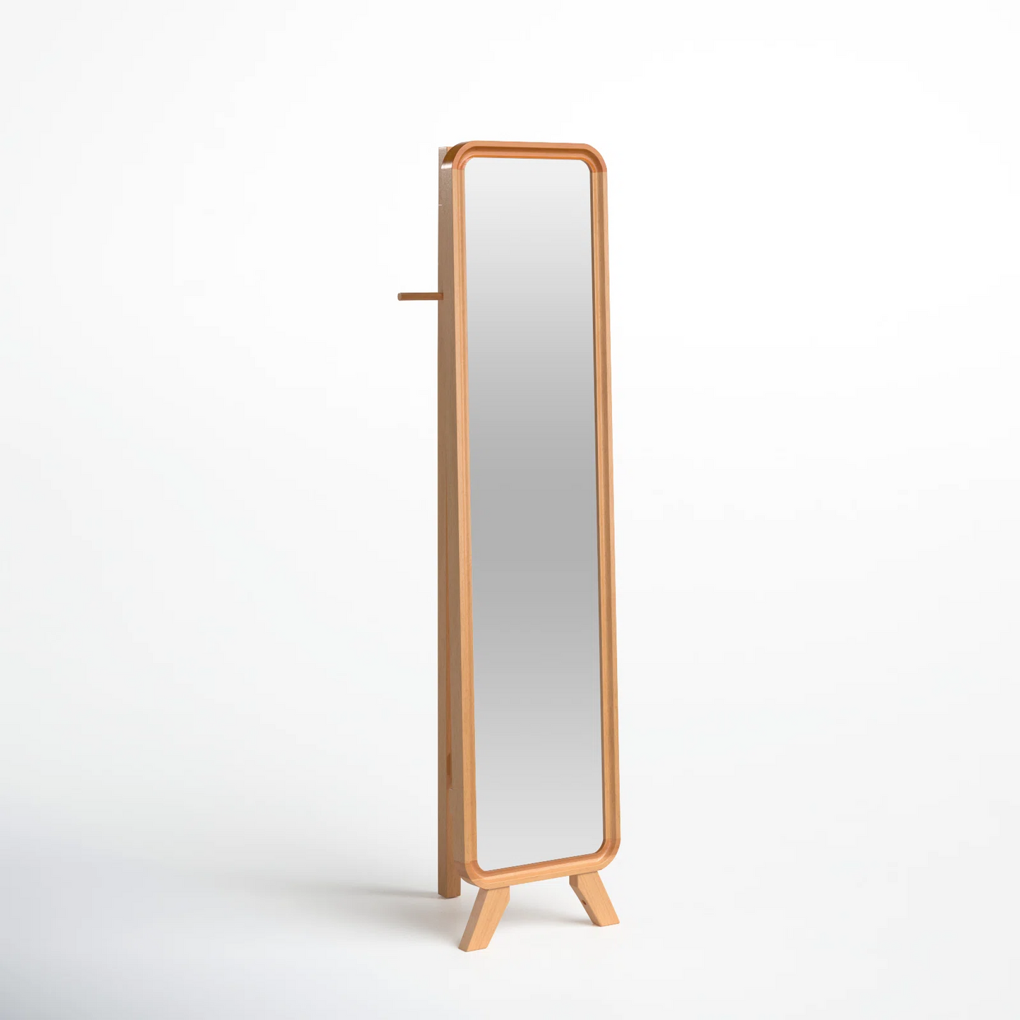 Bamboo Floor Mirror for living room | Cane Floor Mirror | Rattan Mirror - Mary - Akway