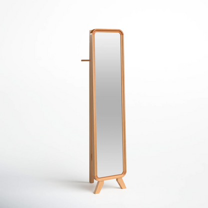 Bamboo Floor Mirror for living room | Cane Floor Mirror | Rattan Mirror - Mary - Akway