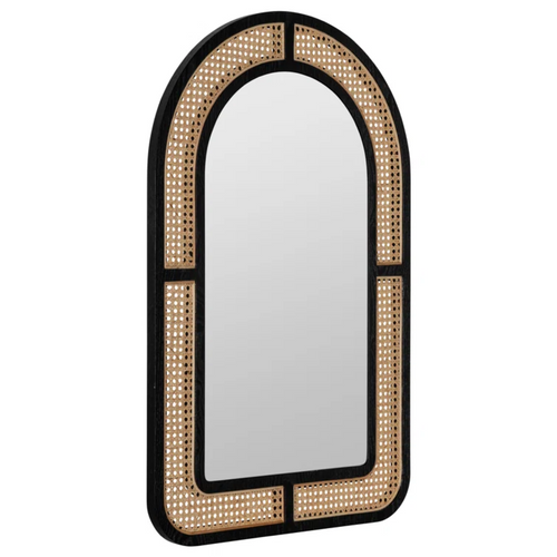Bamboo Wall Mirror for Living Room | Cane Wall Mirror - James