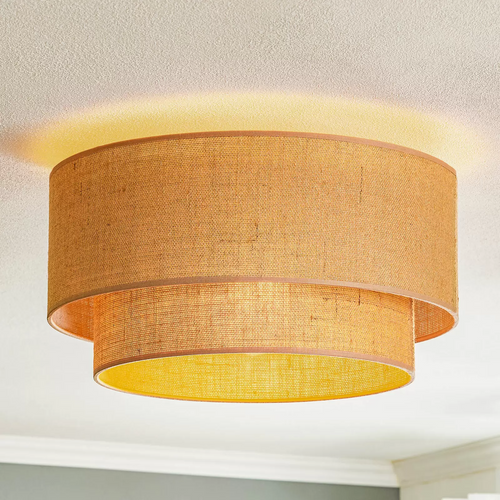 Jute Ceiling Light for Dining Room | Natural Hanging Lamp - Tamish