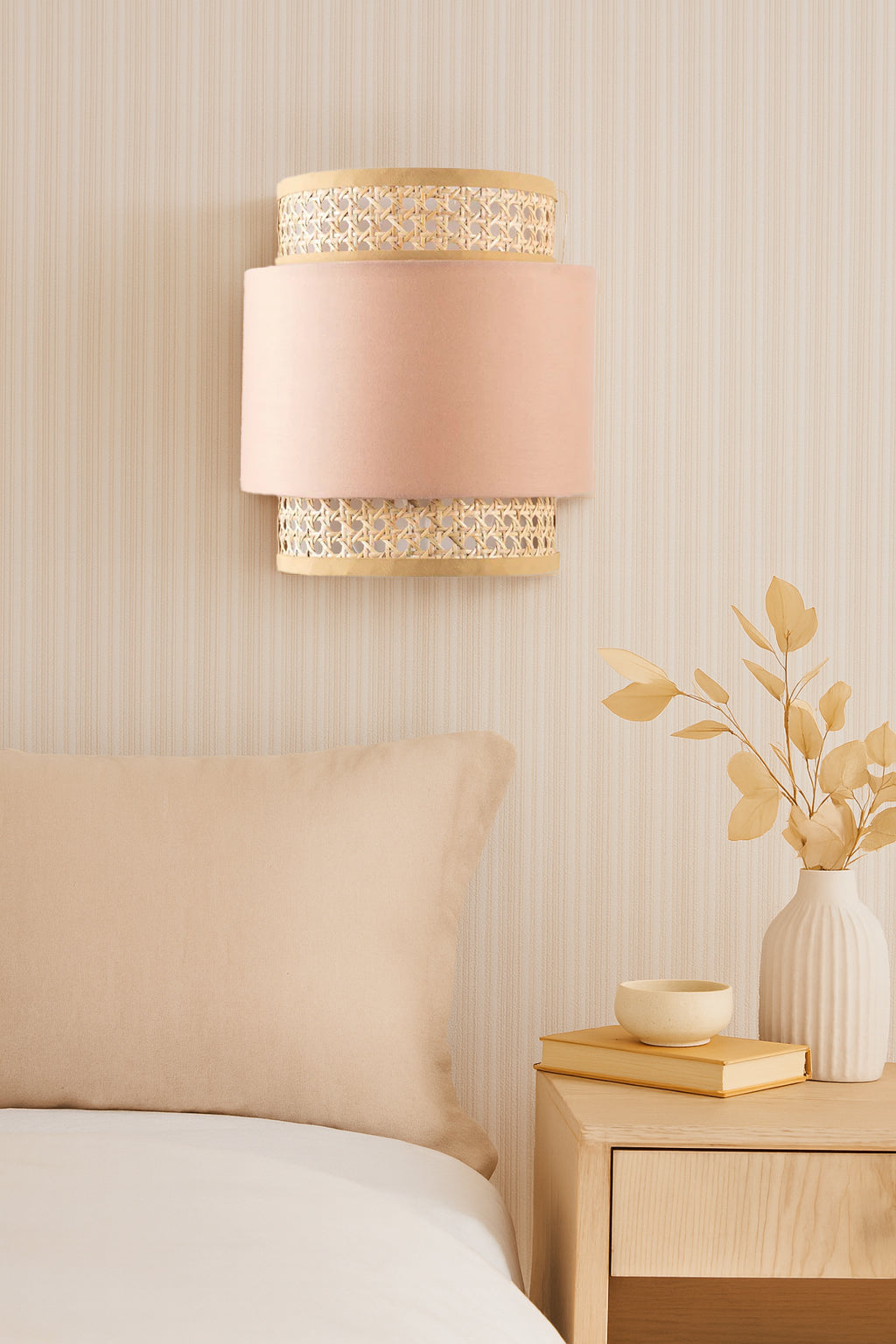 Bamboo Wall lamp for Living Room | Rattan Pendant light | Cane Webbing Wall Lamps- Alice by Akway - Image 8