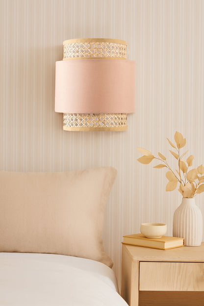 Bamboo Wall lamp for Living Room | Rattan Pendant light | Cane Webbing Wall Lamps- Alice by Akway - Image 8