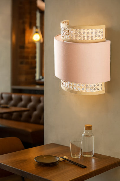 Bamboo Wall lamp for Living Room | Rattan Pendant light | Cane Webbing Wall Lamps- Alice by Akway - Image 4