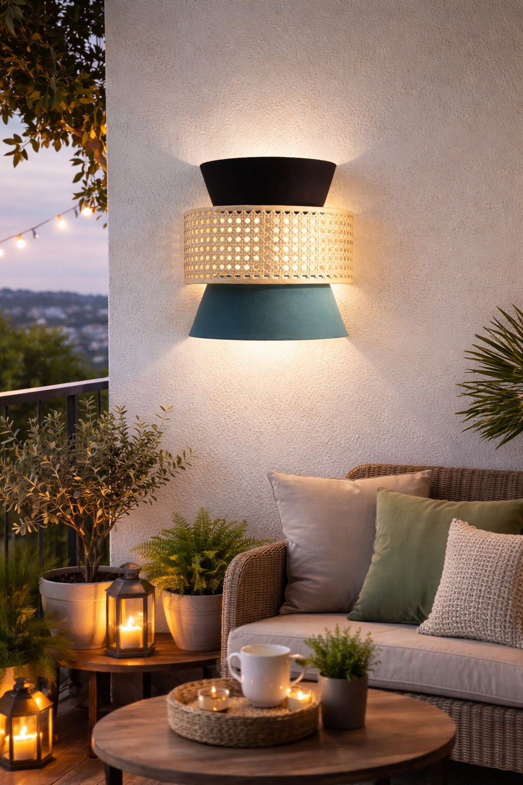 Bamboo Wall lamp for Living Room | Rattan Pendant light | Cane Webbing Wall Lamps-Aaliyah by Akway - Lighting > Wall Lamps...