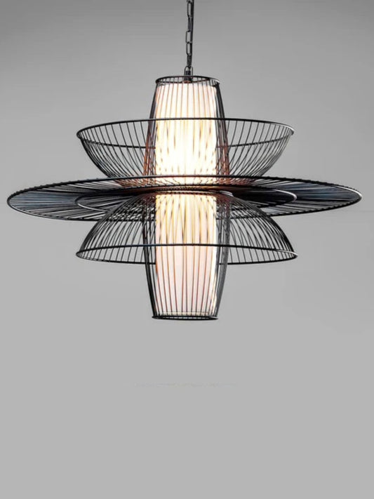 Bamboo Hanging lamp for Living Room | Rattan Pendant light | Cane ceiling light - Aditi - Akway