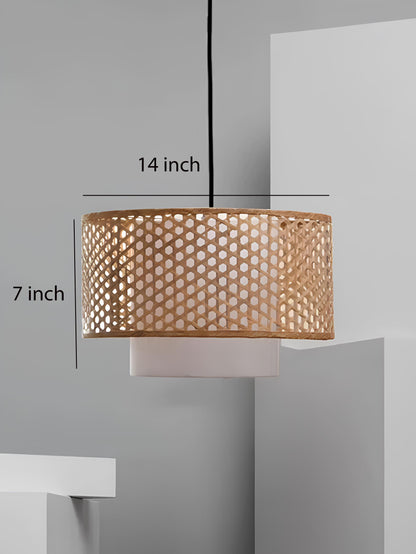 Bamboo Hanging lamp for Living Room | Rattan Pendant light | Cane ceiling light - Adrian - Akway Lighting > Pendant Lights (I