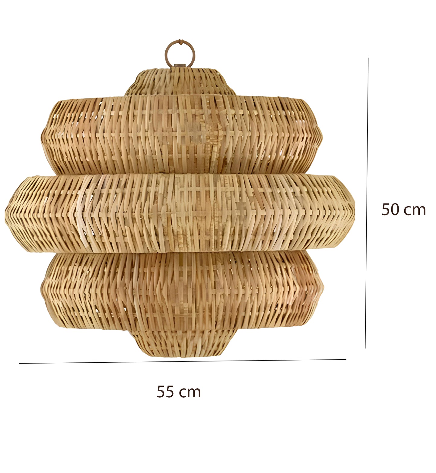 Bamboo Hanging lamp for Living Room | Rattan Pendant light | Cane ceiling light - Alex