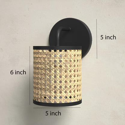Bamboo Wall lamp for Living Room | Rattan Pendant light |Cane Webbing Wall Lamps- Alysson