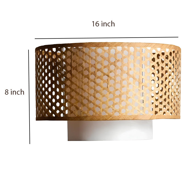 Bamboo Hanging lamp for Living Room | Rattan Pendant light | Cane ceiling light - Amari