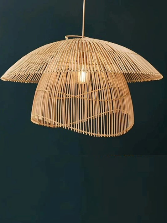 Bamboo Hanging lamp for Living Room | Rattan Pendant light | Cane ceiling light - Anala - Akway