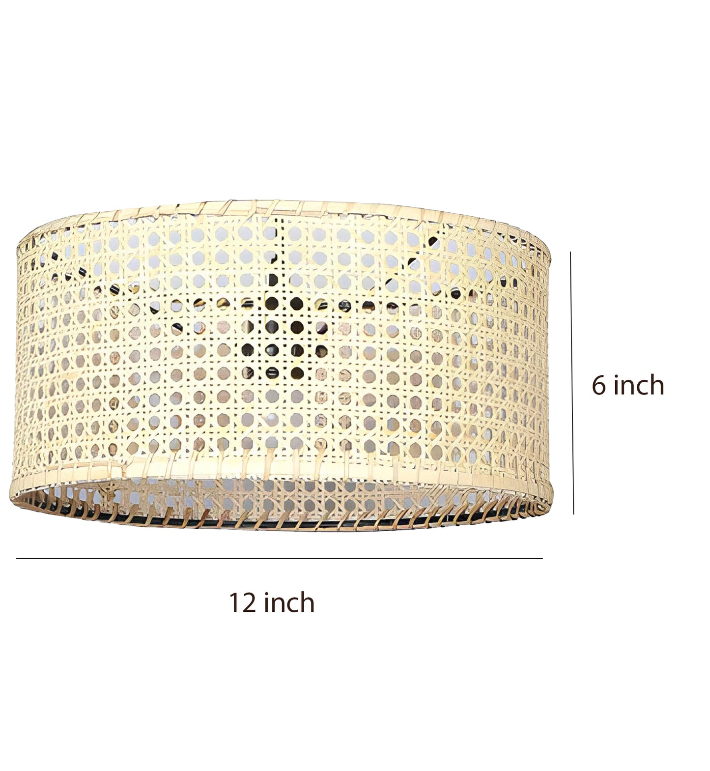 Bamboo Hanging lamp for Living Room | Rattan Pendant light | Cane ceiling light - Anat