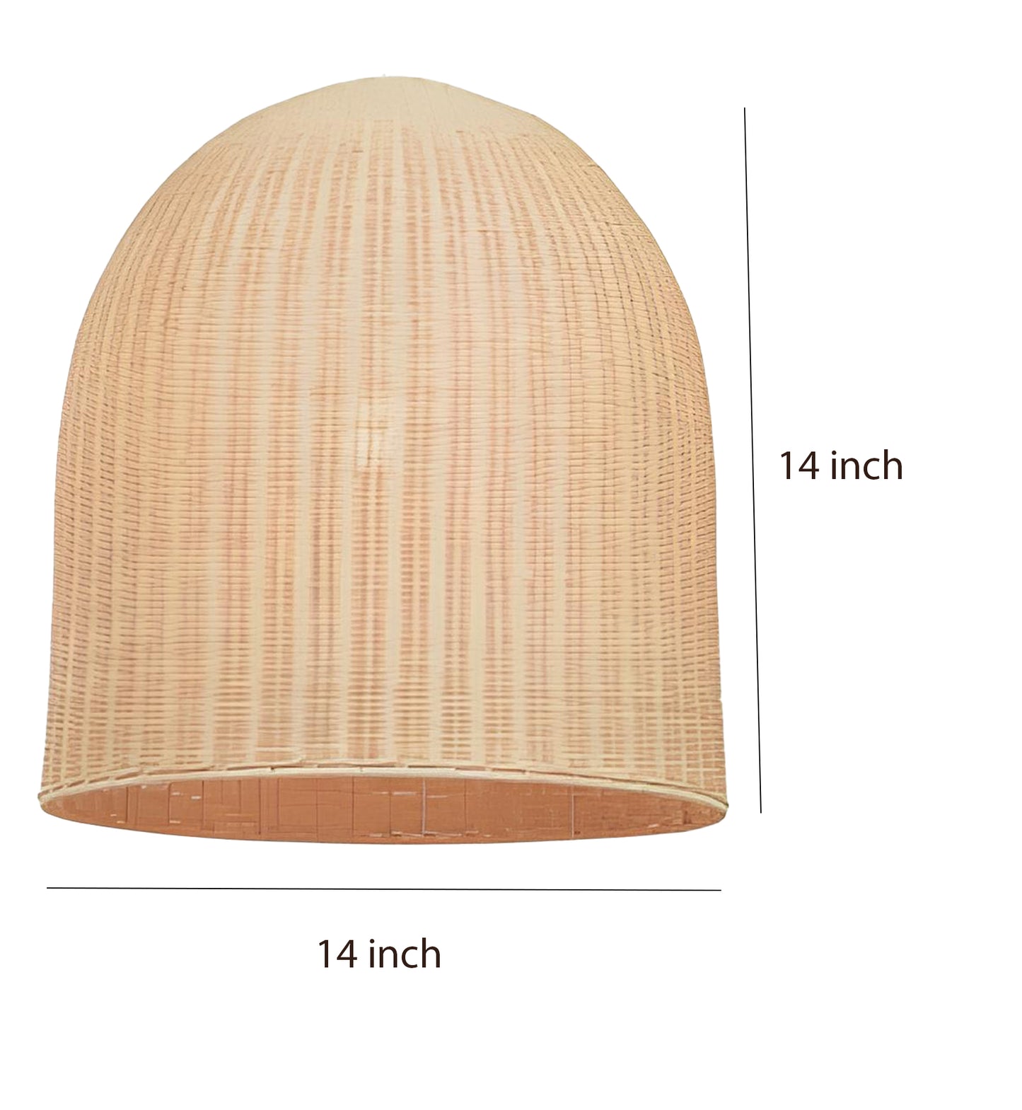 Bamboo Hanging lamp for Living Room | Rattan Pendant light | Cane ceiling light - Anica