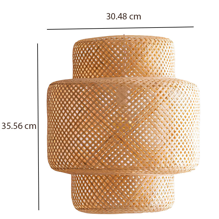 Bamboo Hanging lamp for Living Room | Rattan Pendant light | Cane ceiling light - Aurora